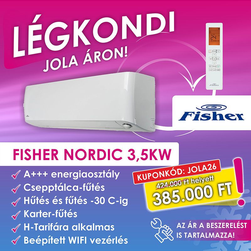 Légkondi akciók - Fisher