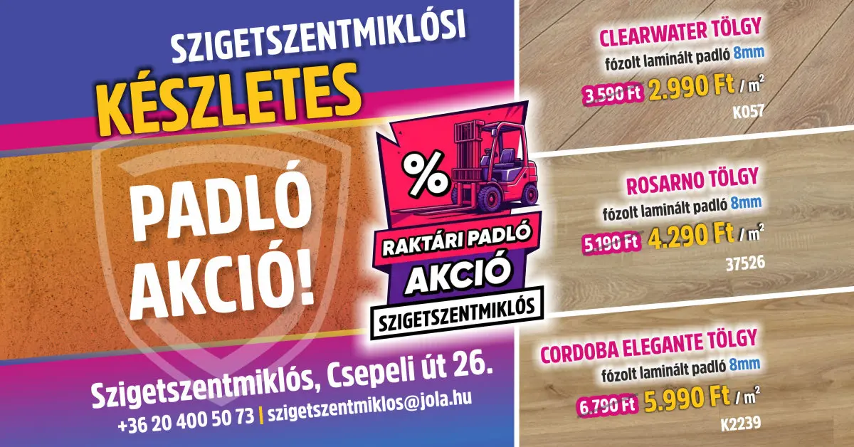 Készletes padló akció | Szigetszentmiklós